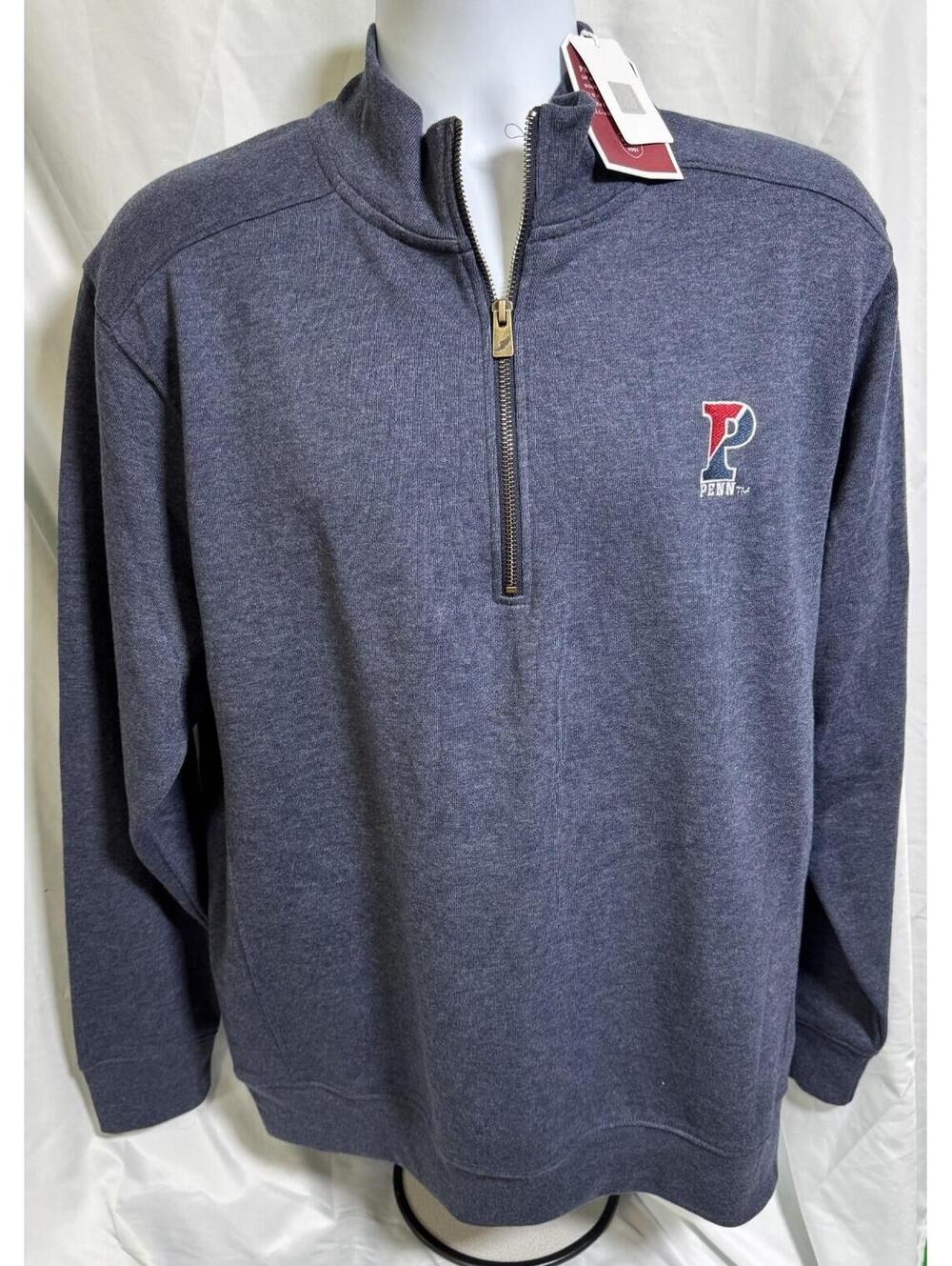 University of Pennsylvania Penn 1/2 Zip Pullover Sweatshirt League 91 Mens L NEW